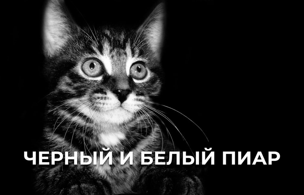 черный белый пиар